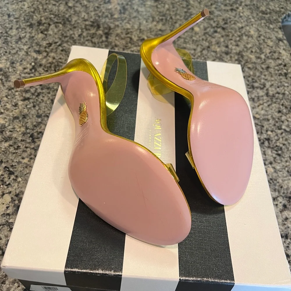 Aquazzura Gold and Yellow Heels - Picture 5 of 12